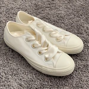 Ivory Satin Converse